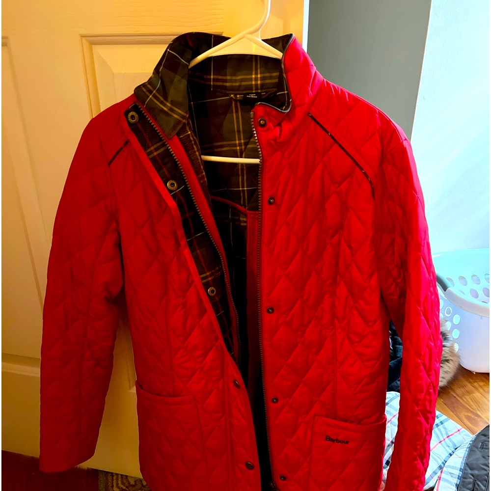 Womens Barbour quilted coat size 8